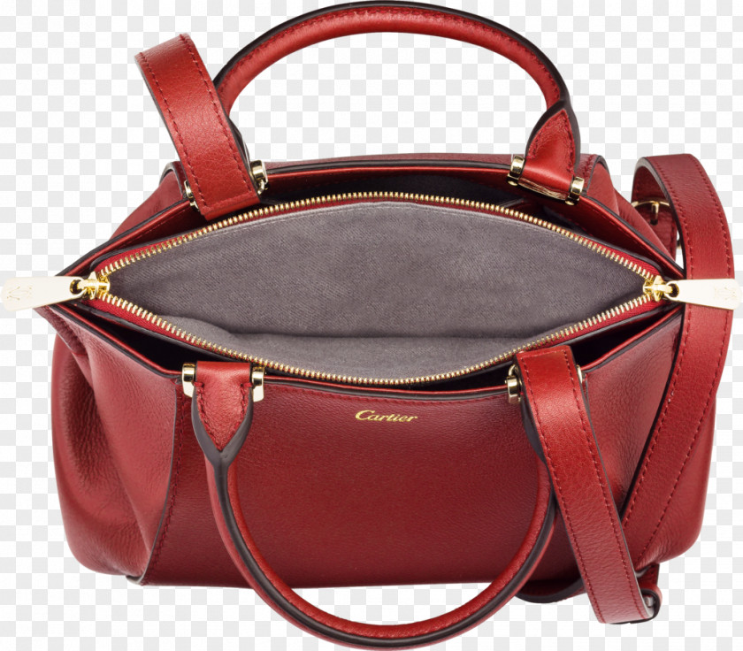 Bag Model Handbag Leather Red Cartier PNG