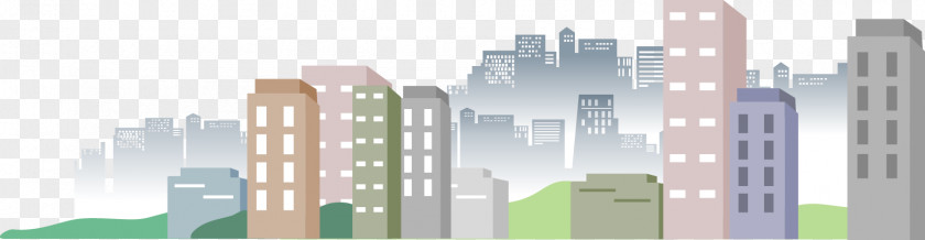 Cartoon City Building PNG