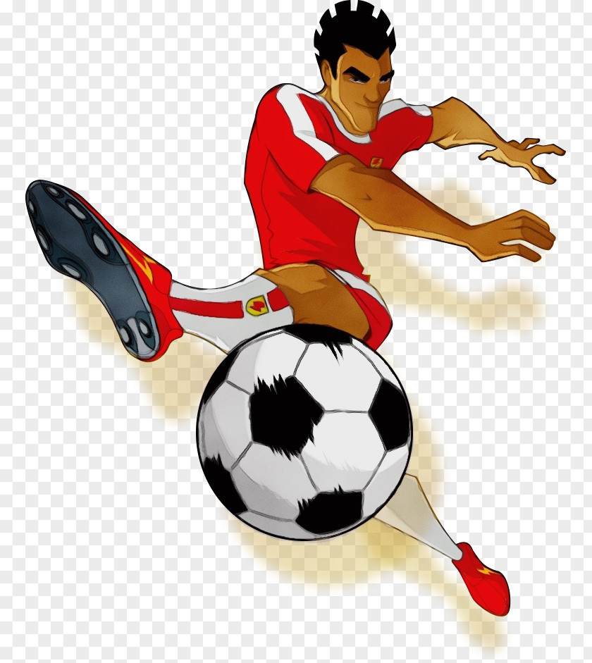 Pallone Playing Sports Watercolor Drawing PNG