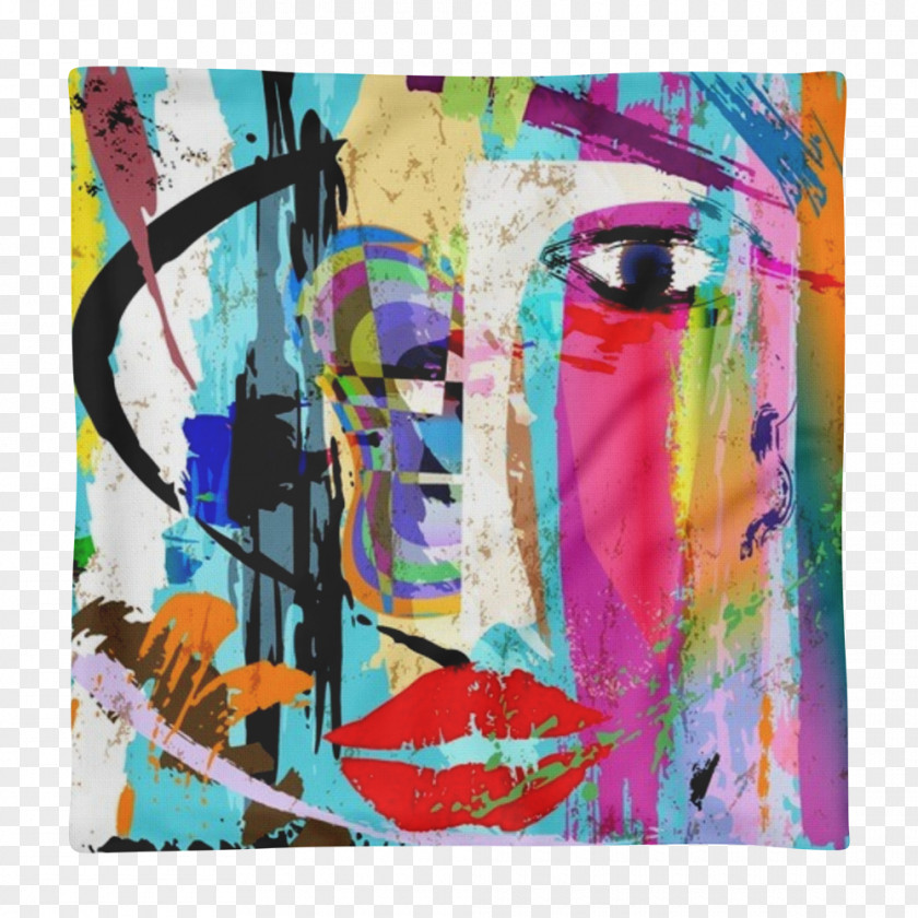 Pop Art Frame Canvas Painting Stock Photography Abstract Face PNG