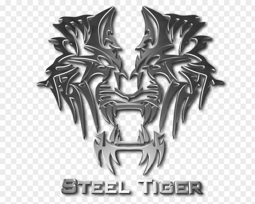 Tiger 3d Logo White Font PNG