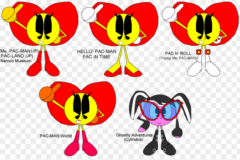 Namco Pacman Ms. Pac-Man World 3 Jr. Mr. & Mrs. PNG