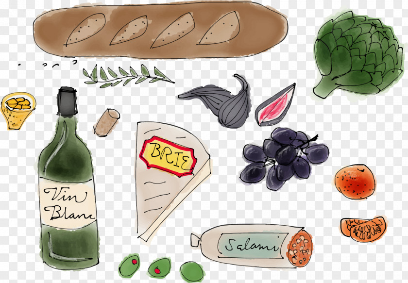 Vegetable Liqueur Picnic Art Drawing Food PNG