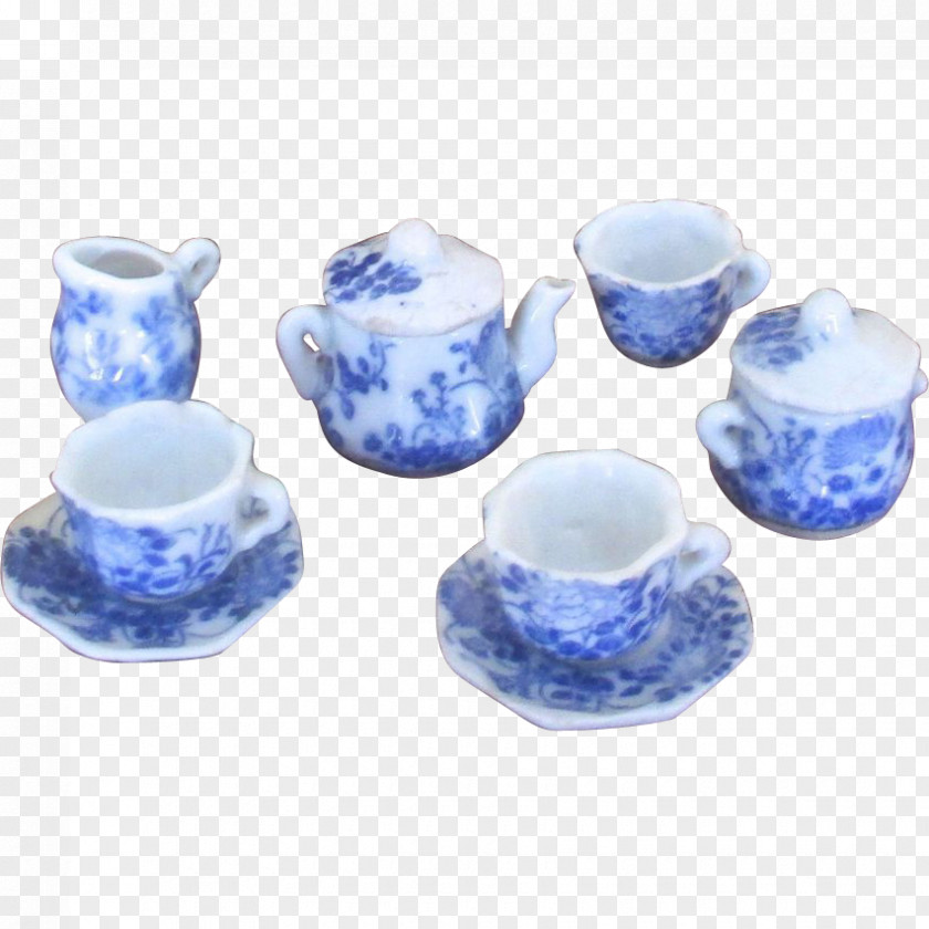 Glass Coffee Cup Saucer Ceramic Blue And White Pottery PNG