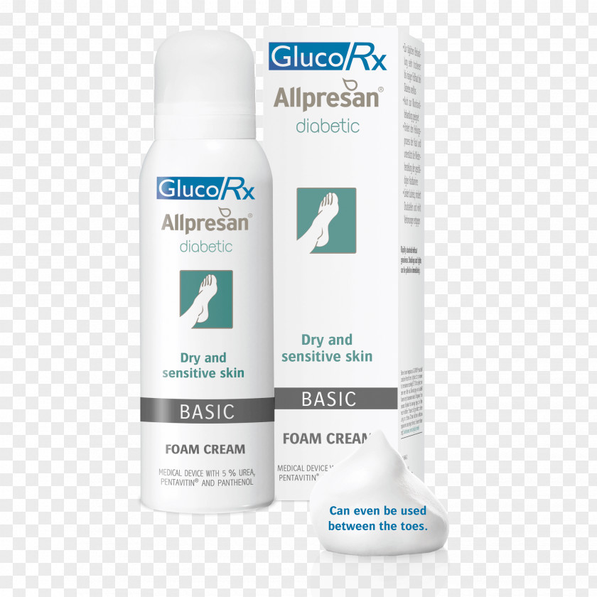 Allpresan Diabetic INTENSIV Schaum-Creme Diabetes Mellitus Foot Skin PNG