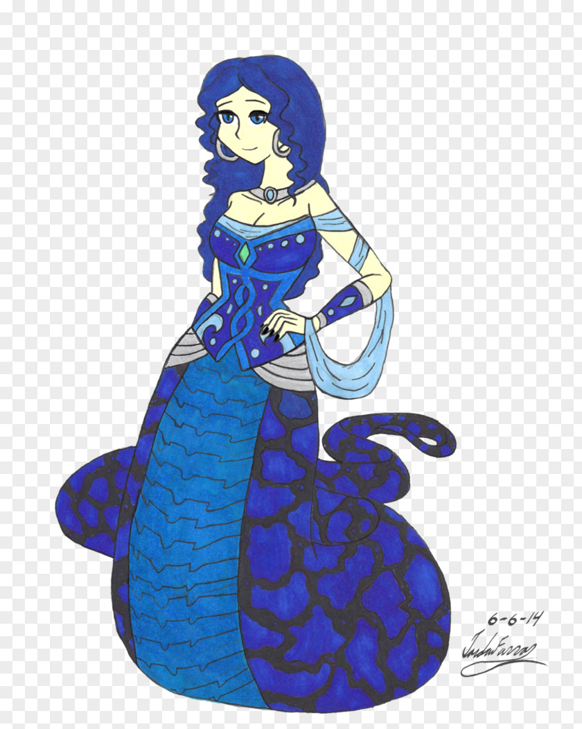 Cobalt Blue Costume Design Cartoon PNG