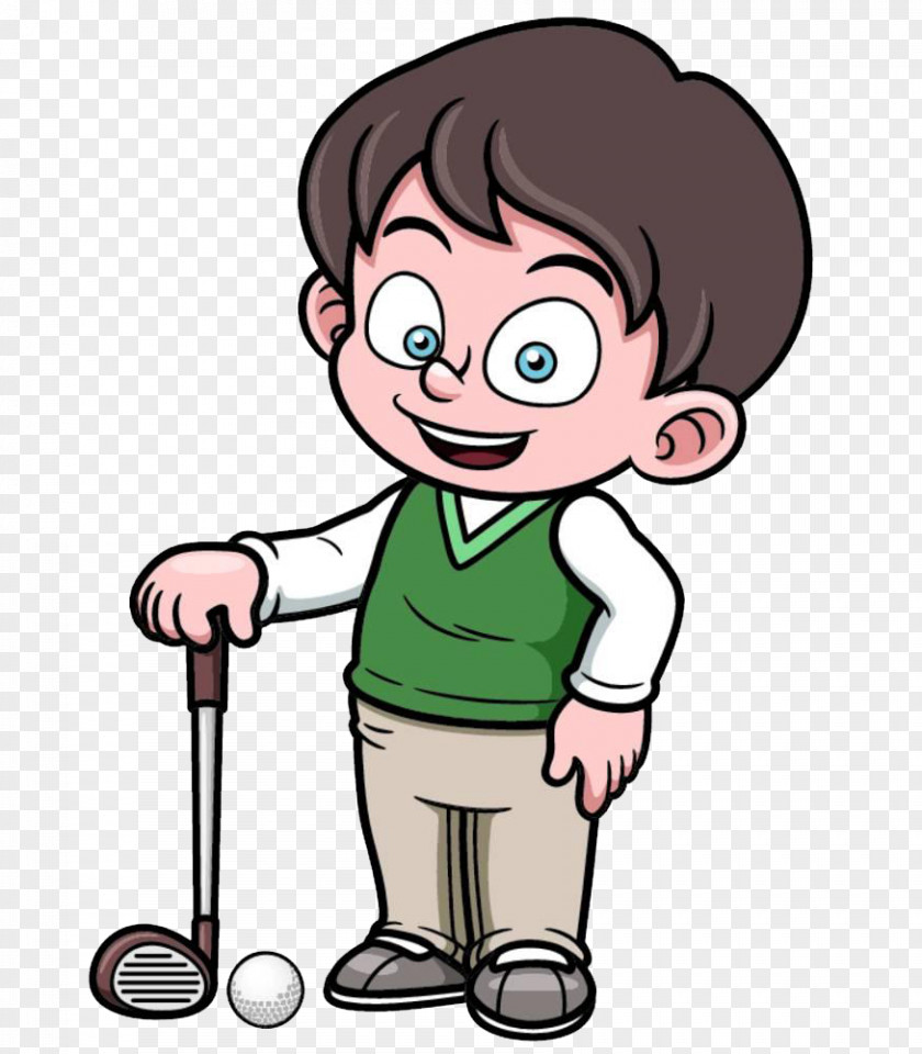 Playing Golf Man Golfer Cartoon Clip Art PNG