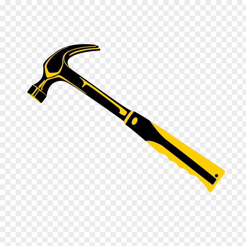 Small Yellow Hammer Tool PNG