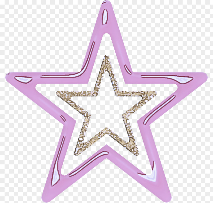 Violet Purple Pink Star Ornament PNG