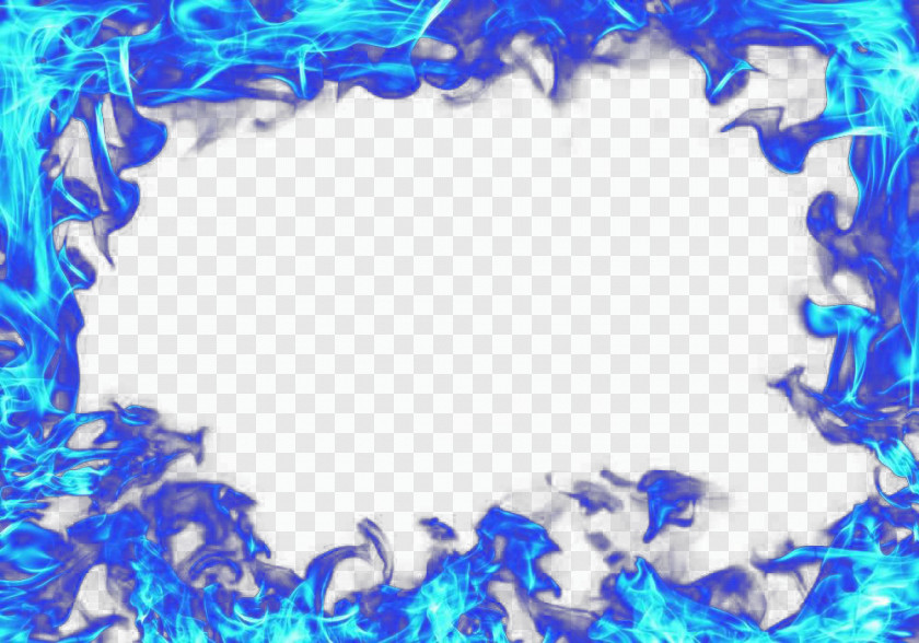 Blue Flame Sky Pattern PNG