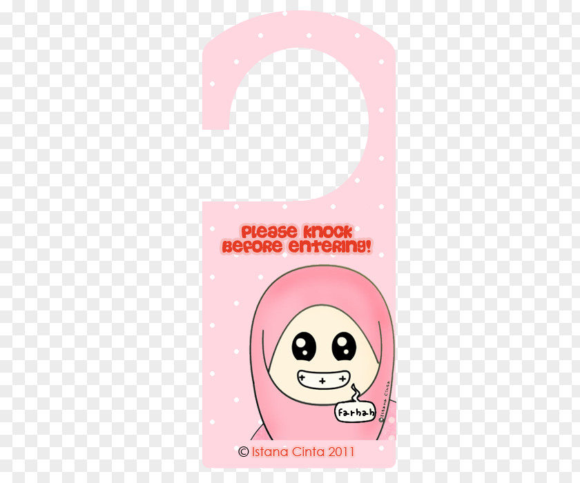 Door Hanger Design Product Pink M Font Animated Cartoon PNG