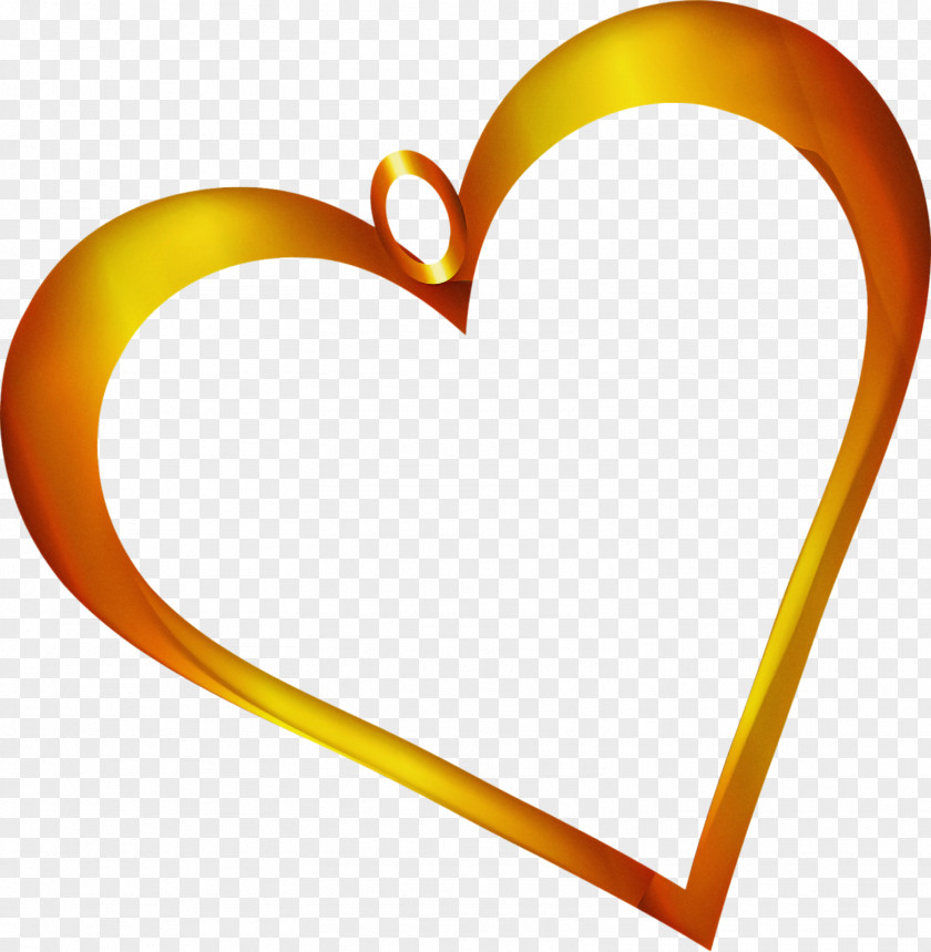 Gold Heart Valentines Day PNG