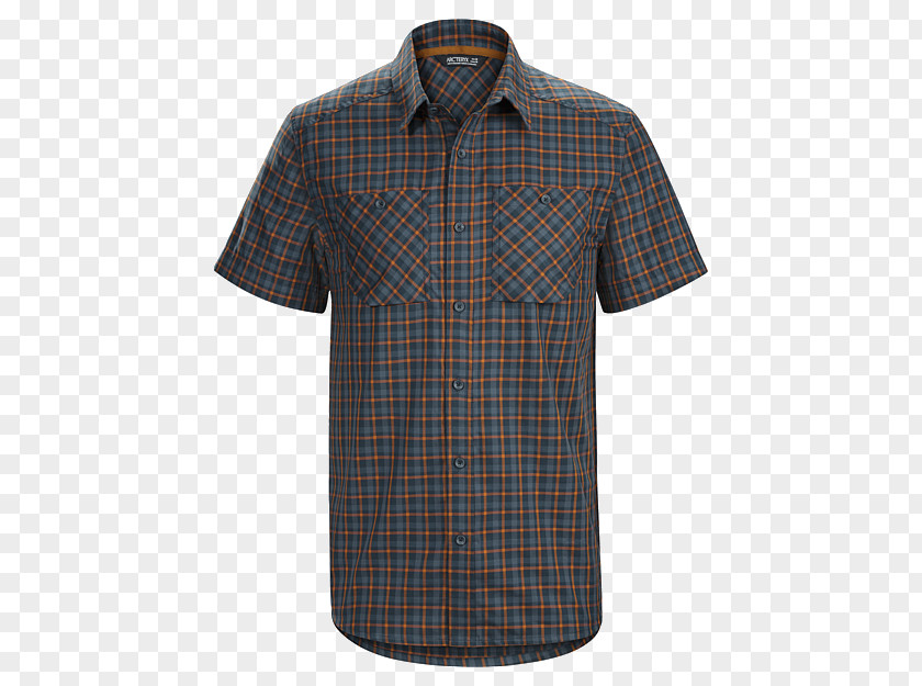 Plaid Fabric T-shirt Polo Shirt Sleeve Arc'teryx PNG