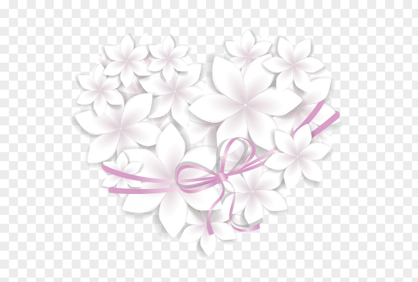 Ribbon Stereo Flower Papercutting 3D Computer Graphics PNG