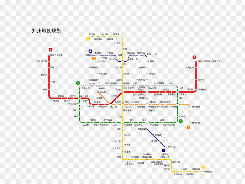 Simplified Map Zhengzhou Metro Xinzheng Rapid Transit Line 1 Rail Transport PNG