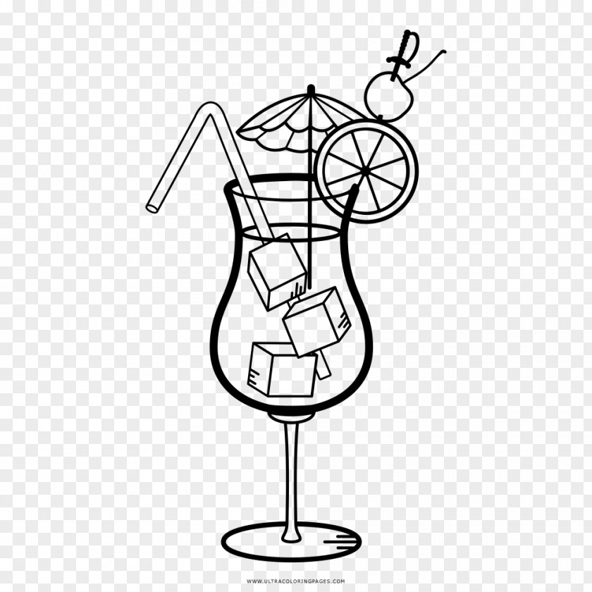 Tropical Drinks Cocktail Coloring Book Drawing Daiquiri Champagne Glass PNG
