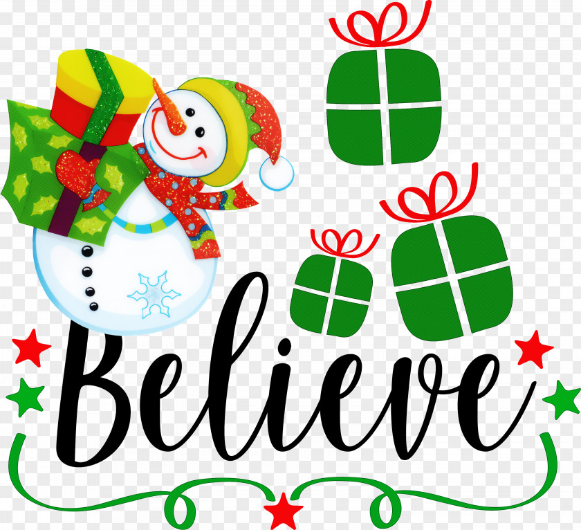 Believe Santa Christmas PNG