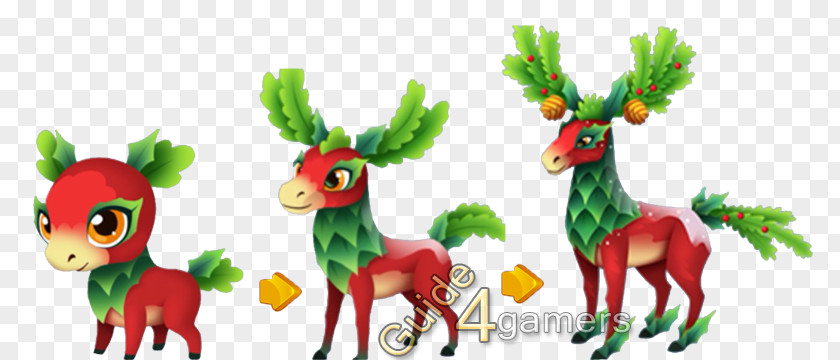 Fantasy Forest Reindeer Antler Christmas Ornament PNG