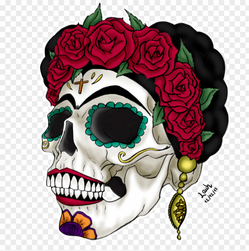 Frida Khalo Kahlo Museum Skull Artist Painting PNG