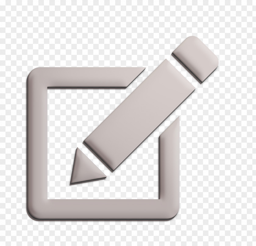 Metal Rectangle Checkbox Icon Edit Pen PNG