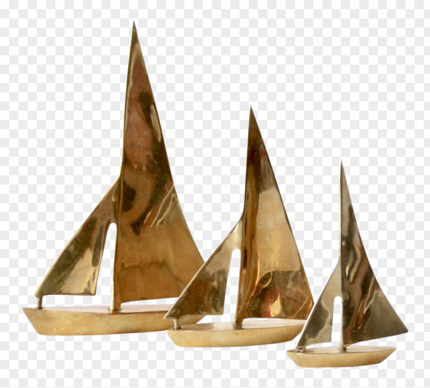 Brass Sailboat Yawl Chairish Table PNG