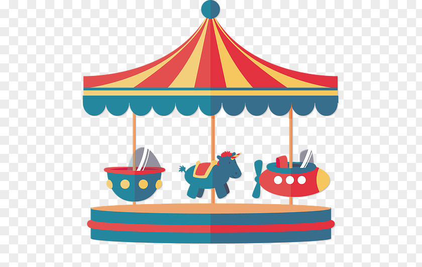 Carousel Cartoon Amusement Park Clip Art PNG