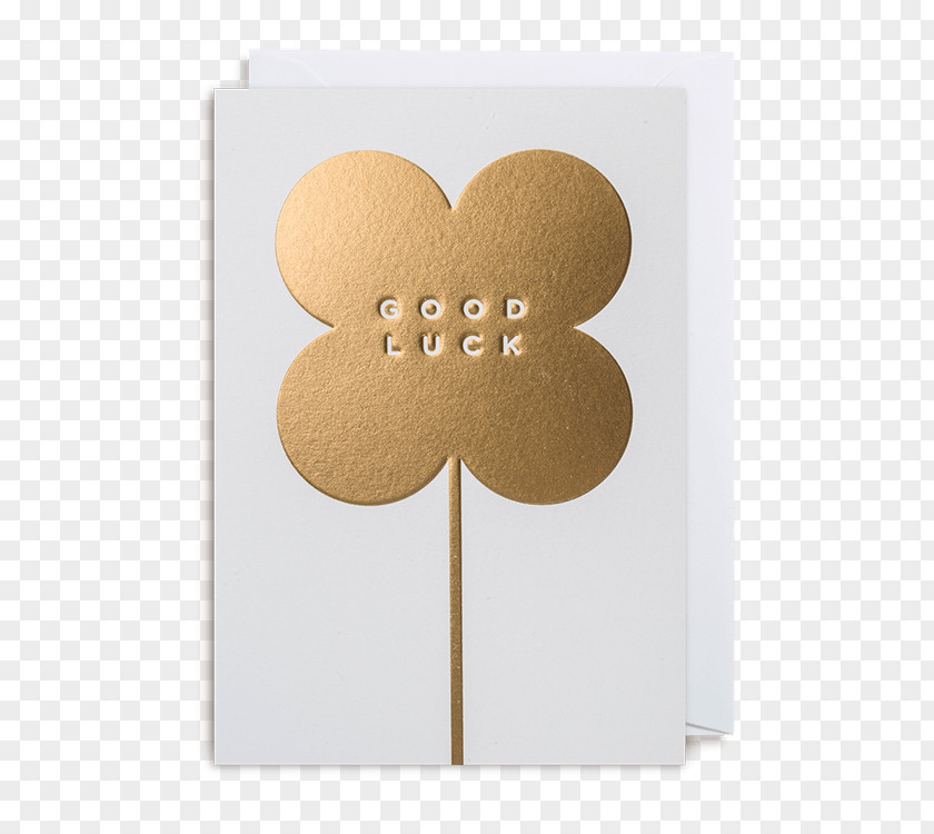 Clover Luck Gold 4-Leaf Four-leaf Greeting & Note Cards PNG