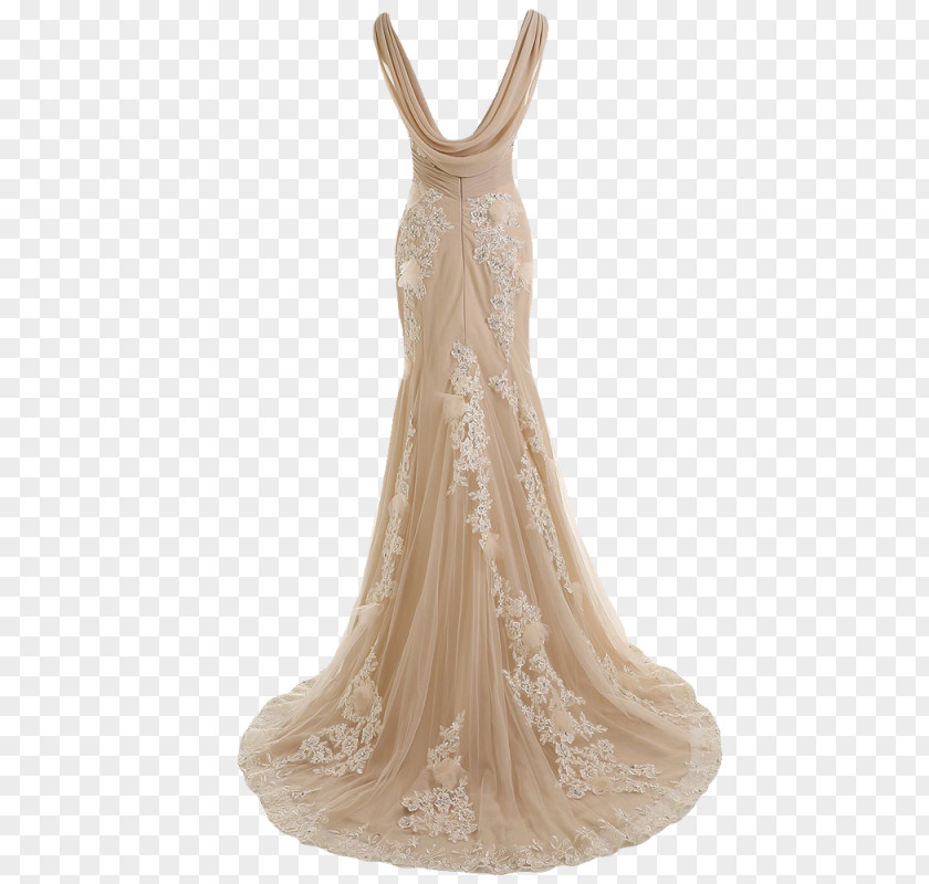 Dress Wedding Evening Gown Neckline PNG