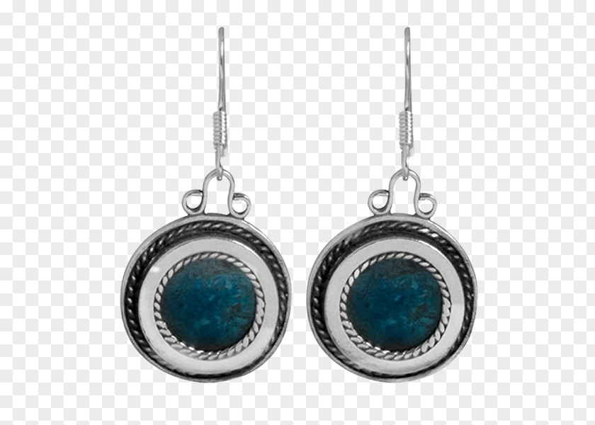 Eilat Israel Stone Earring Turquoise Silver PNG