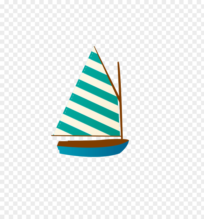 Hand-painted Sailing Ship Cartoon Clip Art PNG