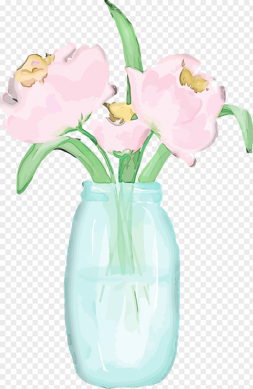 Vase Pink Cut Flowers Flower Plant PNG