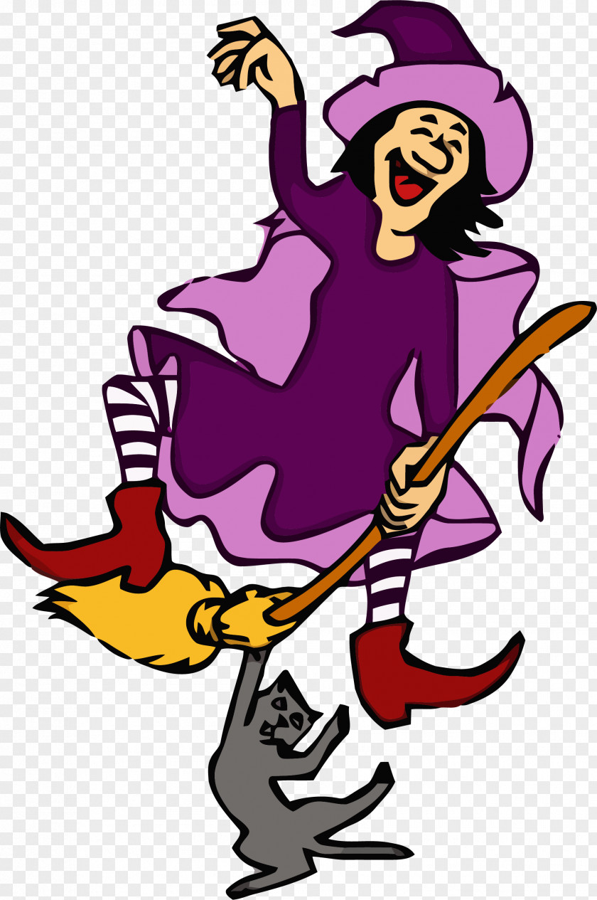 Witch Cat Dance Witchcraft Clip Art PNG