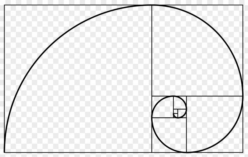 Euclidean Vector Golden Spiral Ratio Fibonacci Number Rectangle PNG