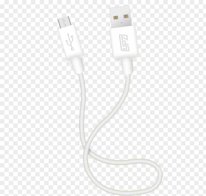 White Short USB Cable Angle Pattern PNG