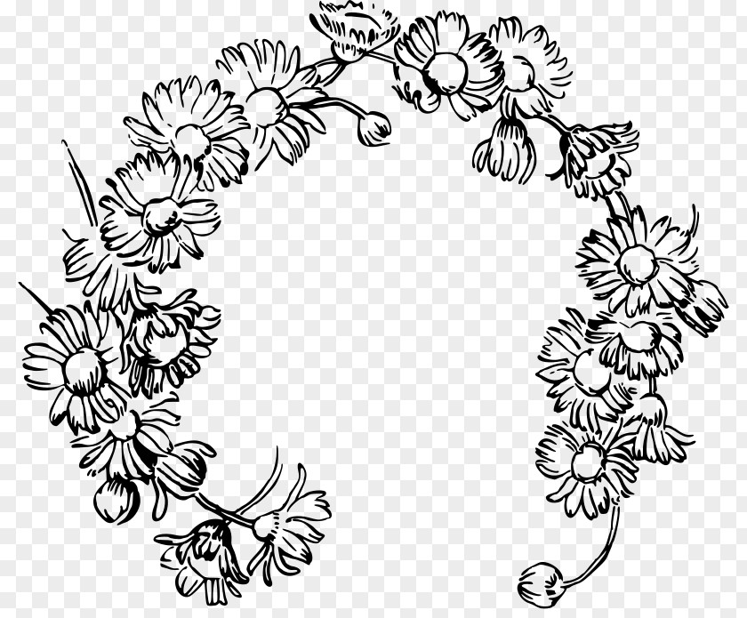 Wreath Flower Daisy Chain Common Drawing Clip Art PNG