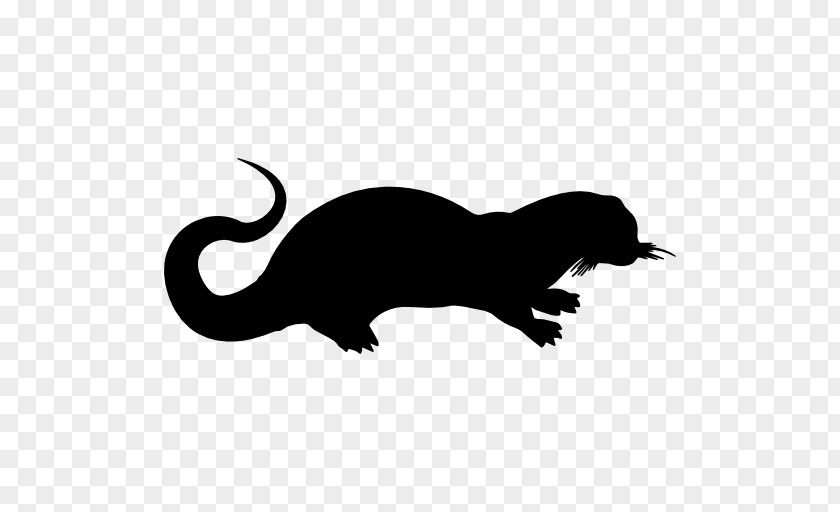 Animal Silhouettes Icons Otter Ferret Clip Art Marten Cat PNG