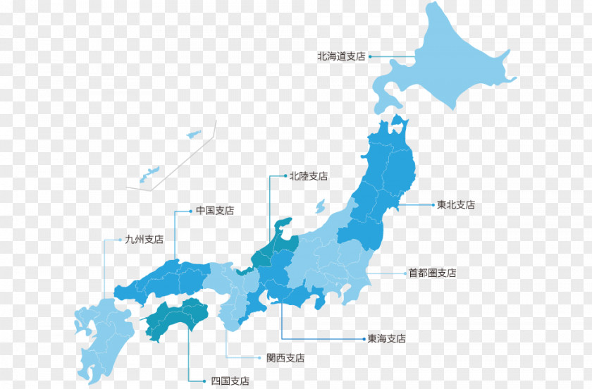 Graduate Figure Prefectures Of Japan Blank Map PNG
