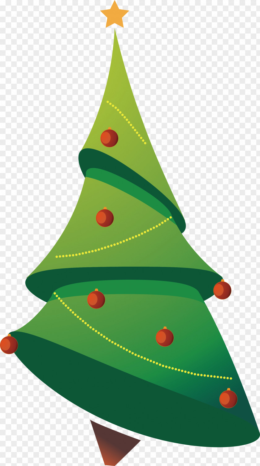 Cartoon Christmas Tree Vector Clip Art PNG
