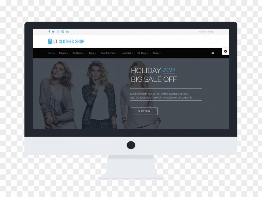 Clothes Shopping Template Responsive Web Design Online Hikashop PNG
