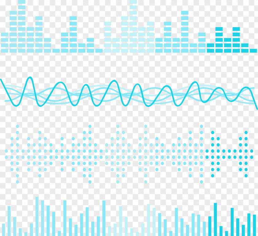 Light Blue Sonic Chart Acoustic Wave Sound Euclidean Vector PNG