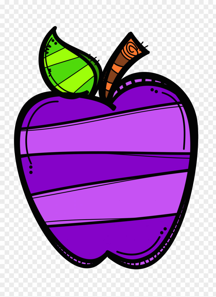 Purple Branches Creative Apple Clip Art PNG