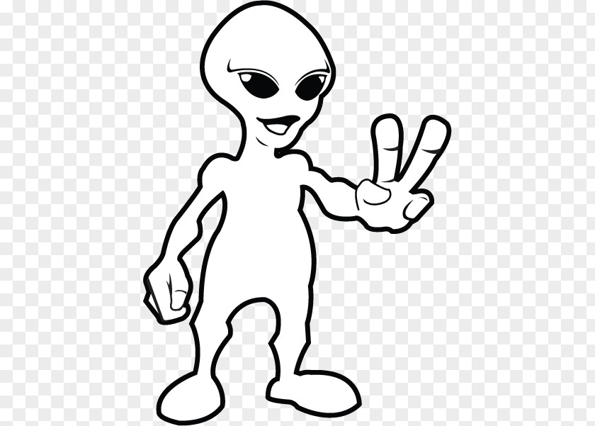Science Fiction Clipart Black And White Alien Extraterrestrial Life Clip Art PNG