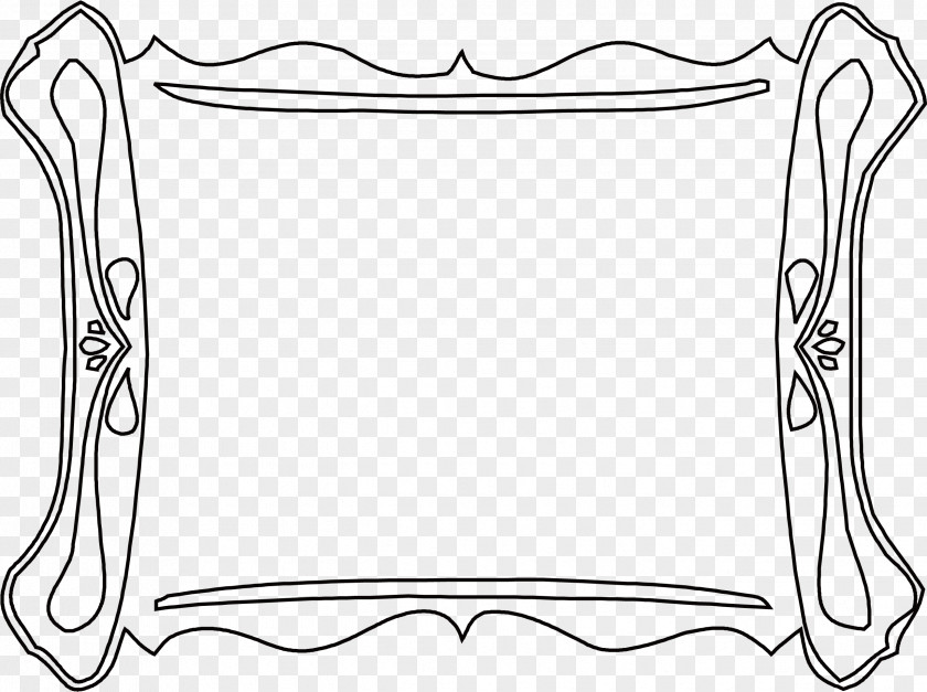 Simple Black Frame And White Clip Art PNG