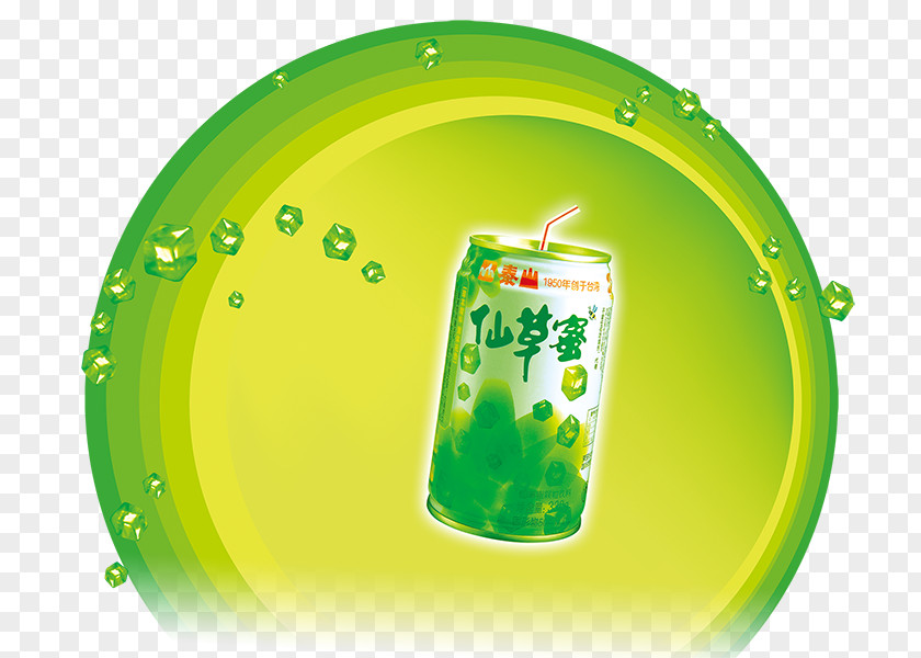 Tarzan Immortality Honey Beverage Grass Jelly Drink Ice Cube PNG