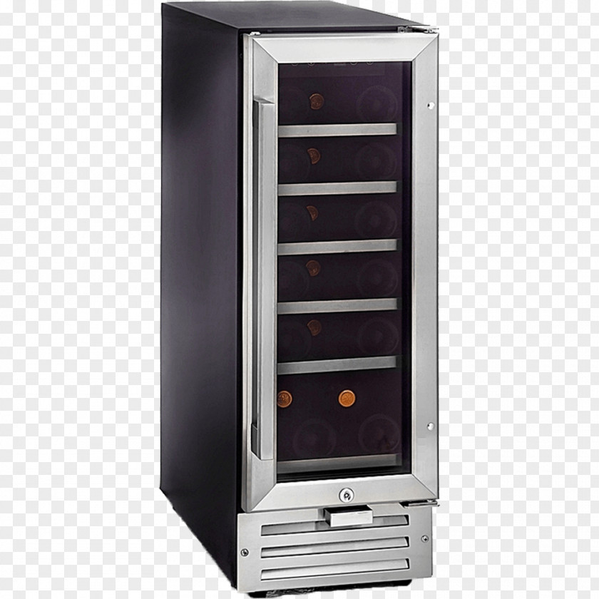 Wine Cooler Refrigerator Bottle Stainless Steel PNG