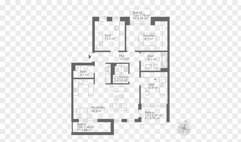 Angle Floor Plan Square PNG