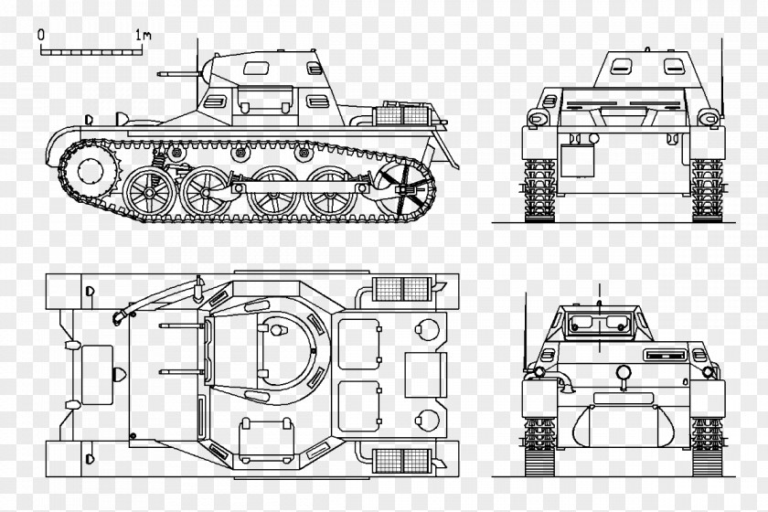 Plan Panzer II Light Tank Tiger I PNG