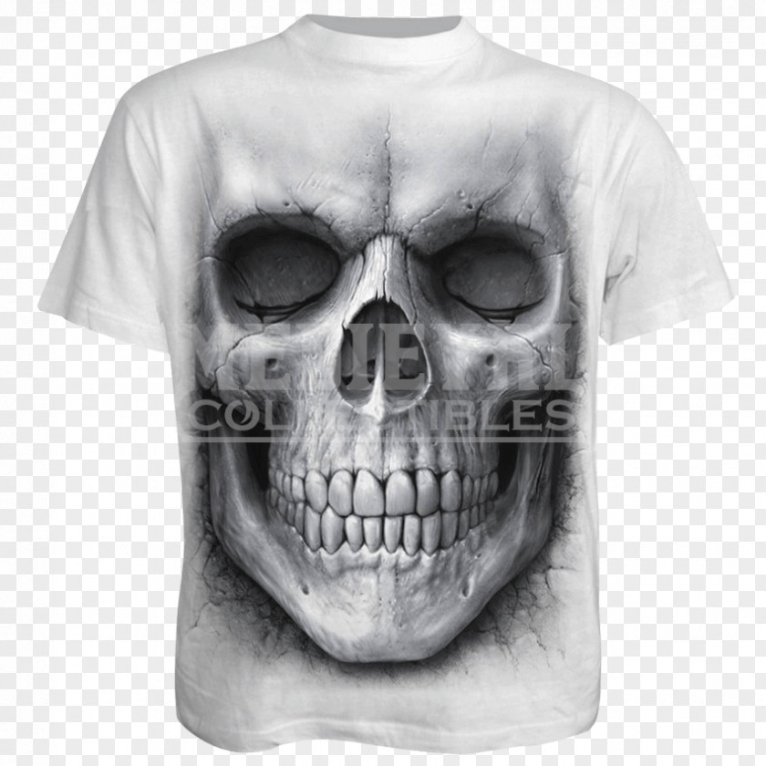 T-shirt Long-sleeved Skull Clothing PNG