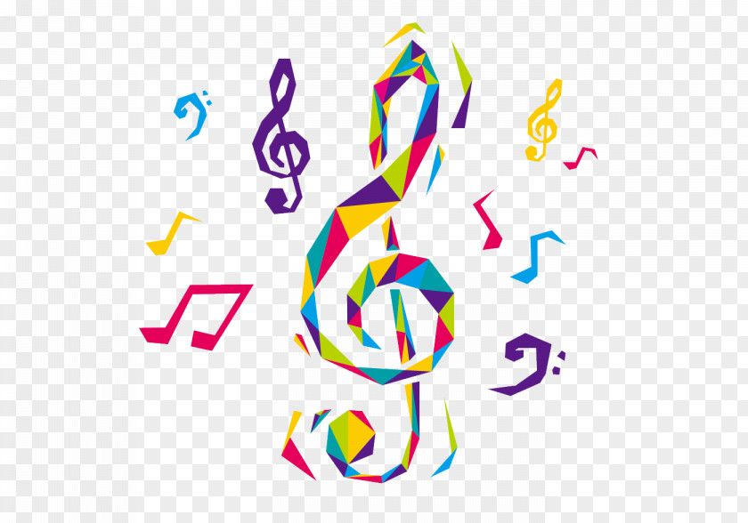 Color Irregular Patchwork Notes Musical Note PNG