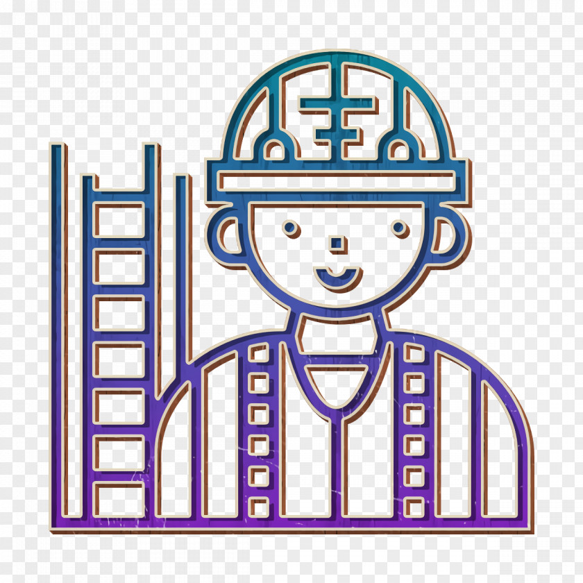 Professions And Jobs Icon Operator Construction Worker PNG